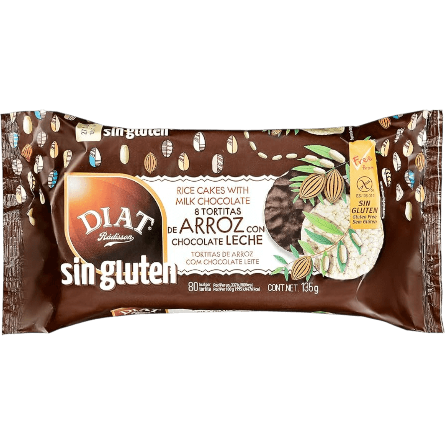 Galette de riz DIAT chocolat au lait